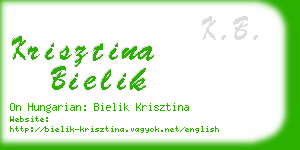 krisztina bielik business card